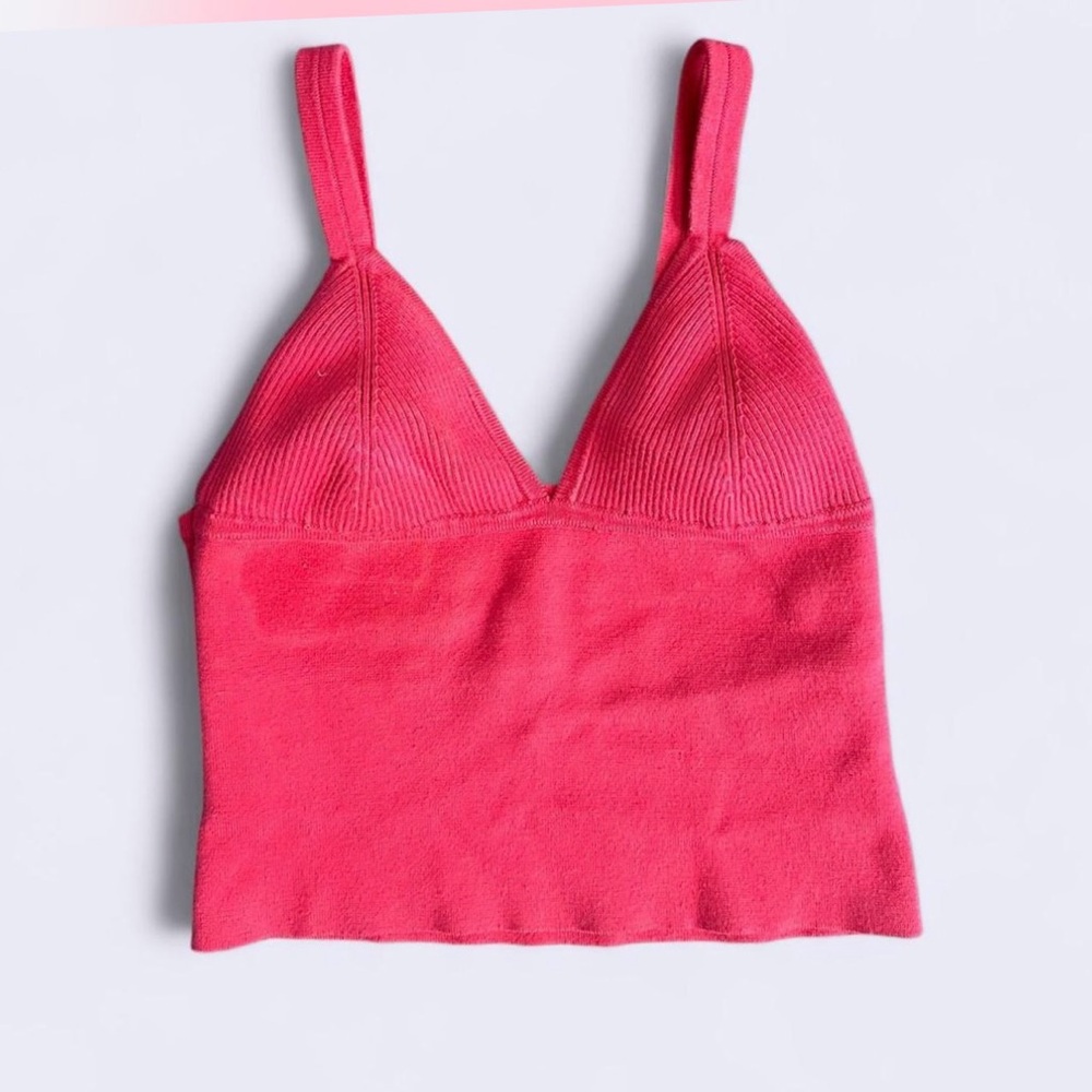 Free People Red Open Back Tank Top
